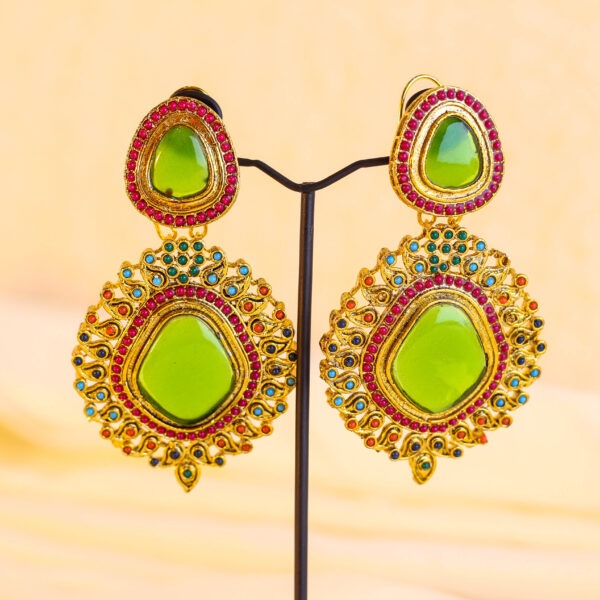 Ratanjali Nauratan Earrings - Green