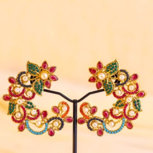 Mayuri Nauratan Ear Cuffs - Ruby Red