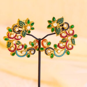 Mayuri Nauratan Ear Cuffs - Emarald Green